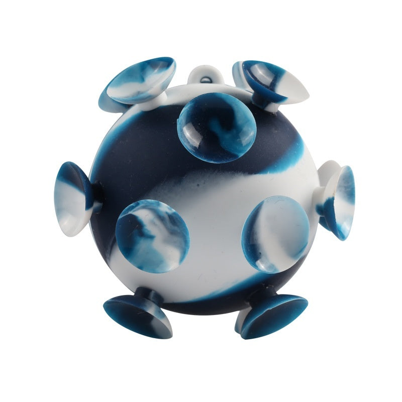 Cross-border New 3D Stress Relief Ball Sucker Magic Sucker Silicone Toy